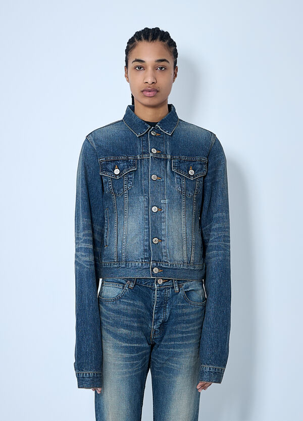 Balenciaga Denim Jacket Blue bal0259062